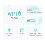 ⁦(1 באריזה) Deco X50 AX3000 WiFi 6 מבית TP-LINK⁩ – תמונה ⁦3⁩