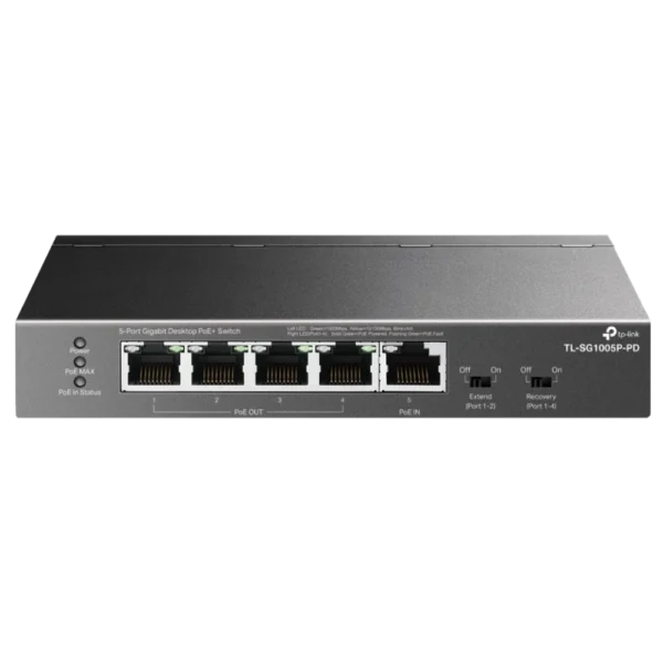++SG1005P-PD 5-Port Gigabit PoE מבית TP-LINK