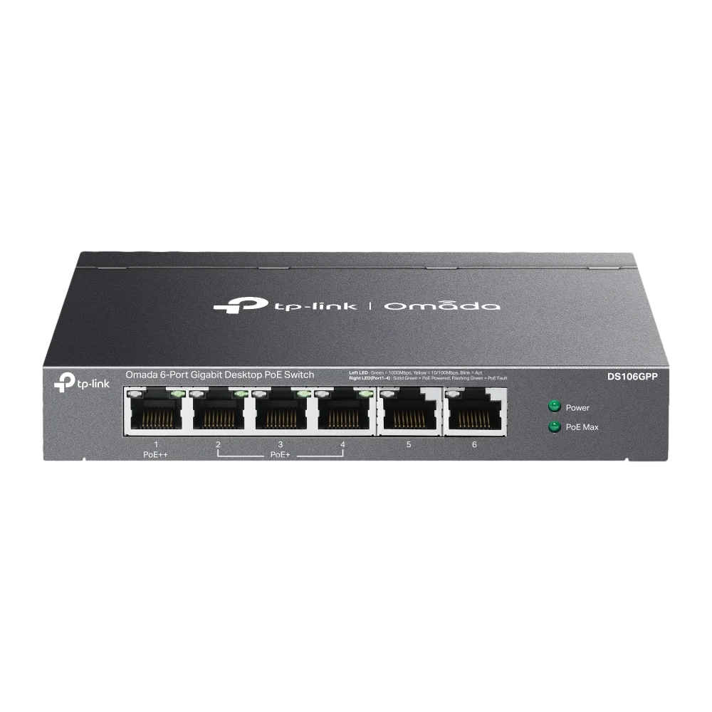 99360-106-60 מתג PoE עם 6 פורטים DS106GPP מבית OMADA – תמונה 1