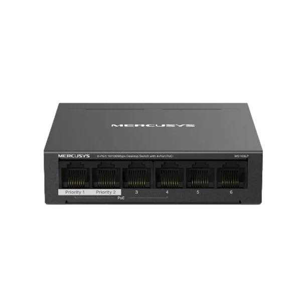 מתג פלסטיק 6 ערוצים  IR MS106LP 4POE+ 4+2 10/100