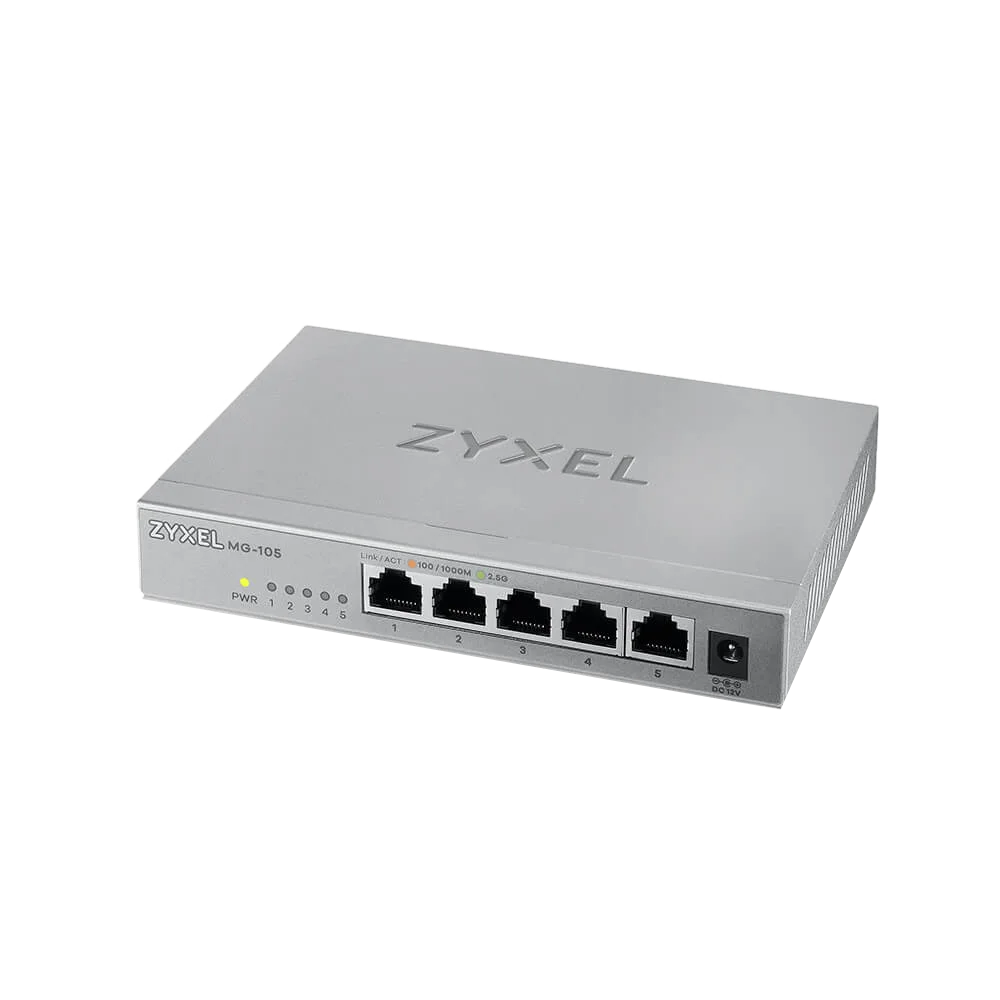 99361-105-25 מתג מתכתי 5 פורטים 2.5G MG-105Zyxel – תמונה 1
