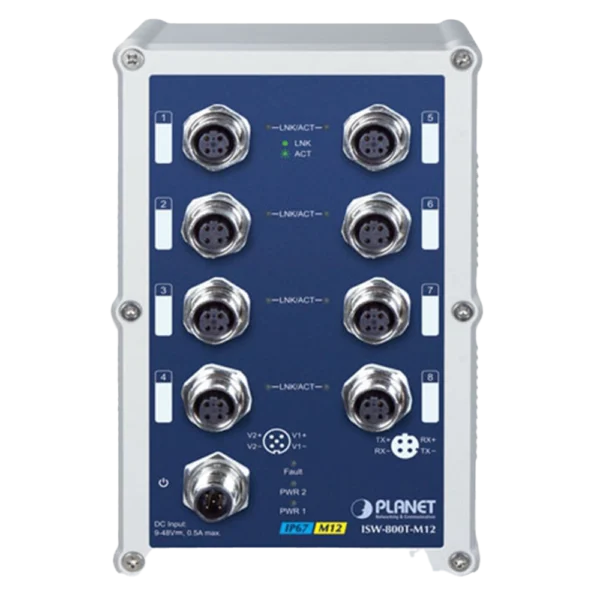 Planet ISW-800T-M12 – מתג ניהולי תעשייתי