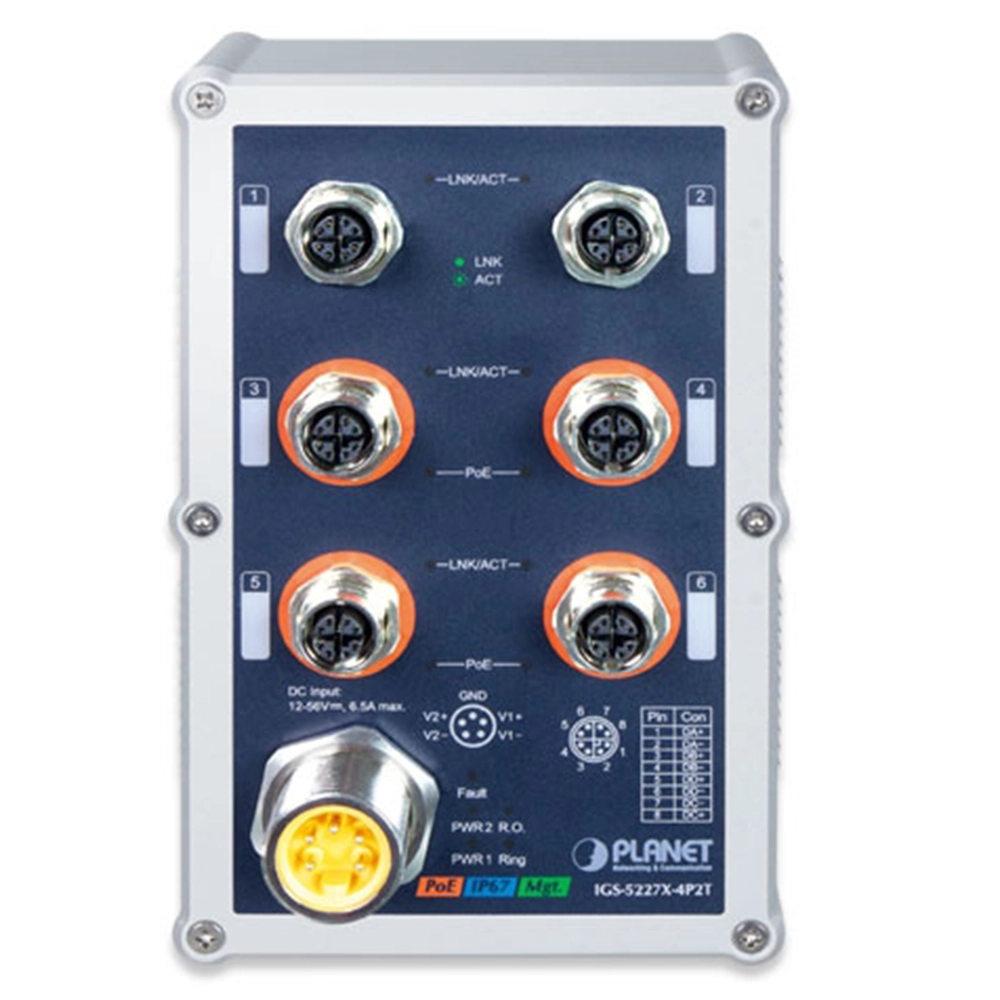 Planet IGS-5227X-4P2T – עמידות גבוהה וניהול חכם לרשתות PoE תעשייתיות