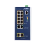 ⁦מתג תעשייתי מנוהל 12 פורטים Gigabit PoE+ דגם IGS-4215-8P2T2S מבית PLANET⁩ – תמונה ⁦2⁩