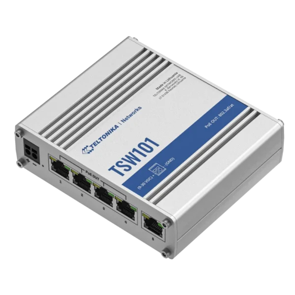 מתג תעשייתי‏‎ TSW101 POE+ ‎מבית TELTONIKA