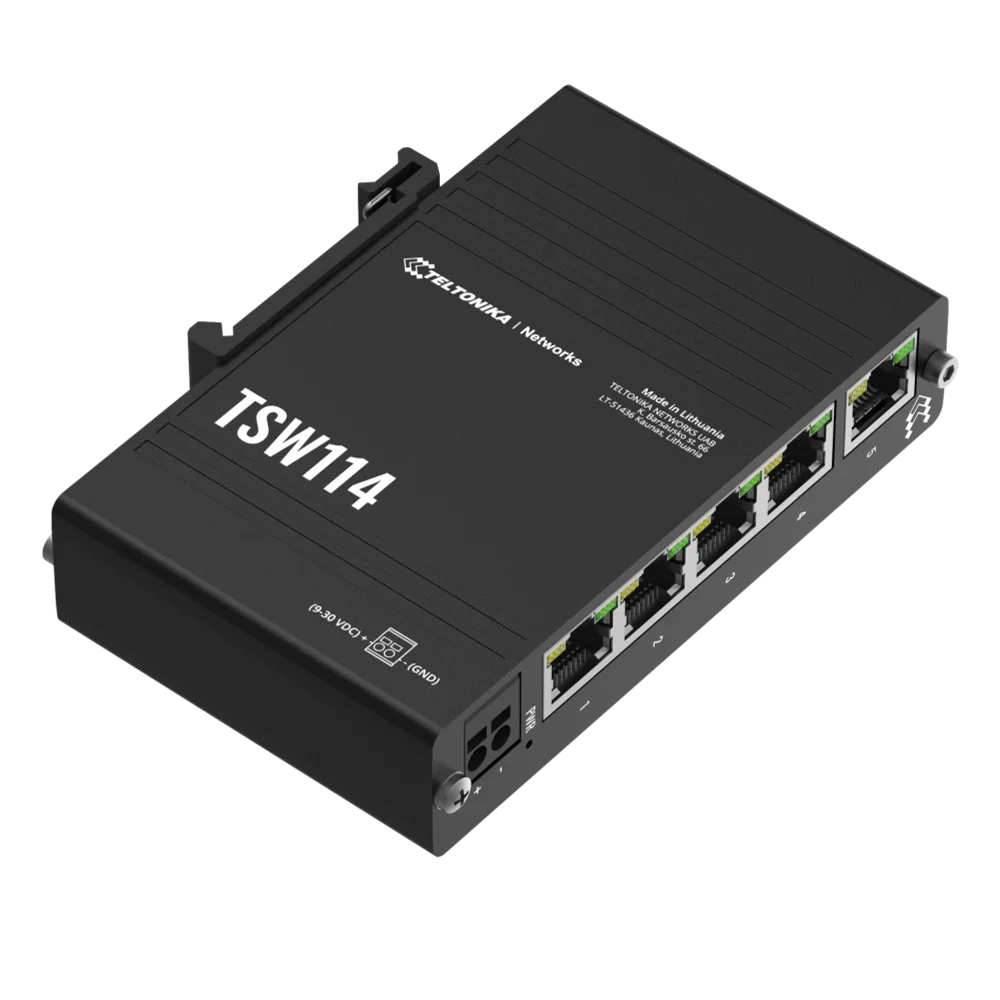 99560-114-01 מתג תעשייתי TSW114 1Gbps מבית TELTONIKA – תמונה 1