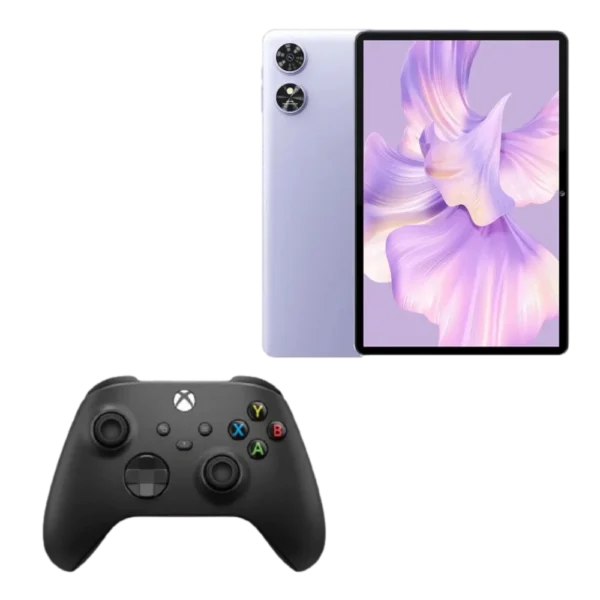 חבילה הכוללת בקר XBOX Series S | X אלחוטי צבע שחור+טאבלט לילדים Oukitel OT6 בצבע סגול +כיסוי ורוד