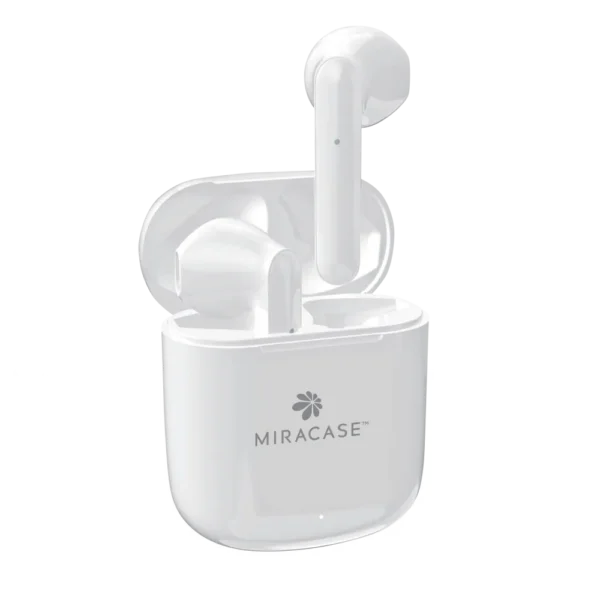 אוזניות בלוטות' WIRELESS בצבע לבן, דגם MTWS60 מבית MIRACASE