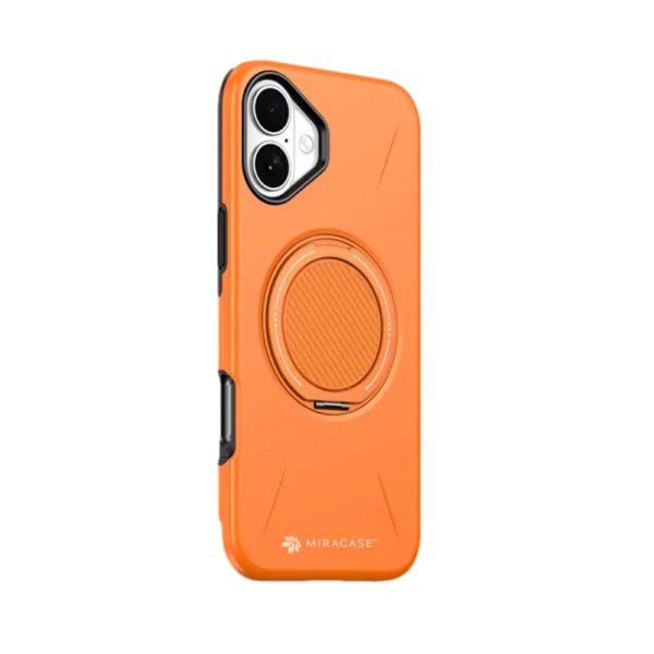כיסוי ל-iPhone 16 בצבע כתום דגם MIRAMAG מבית Miracase