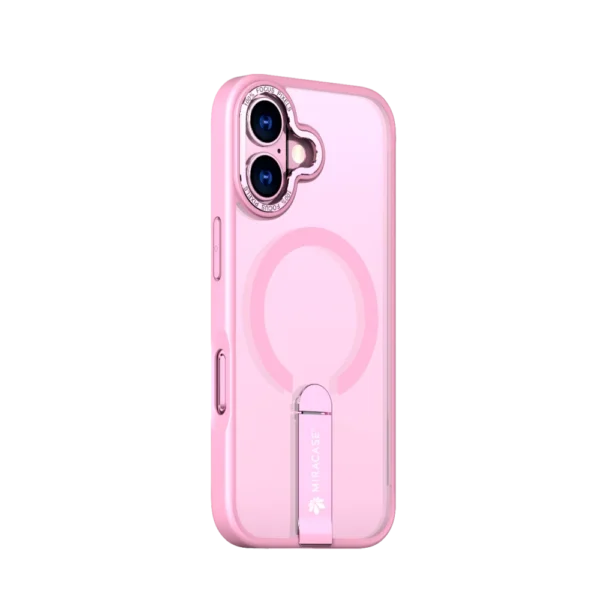 כיסוי MAGSAFE ל-iPhone 17 בצבע ורוד דגם MIRASTAND מבית Miracase