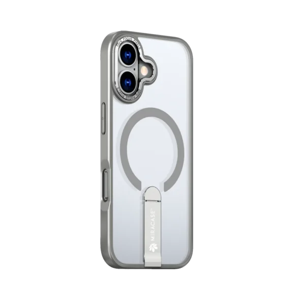 כיסוי MAGSAFE ל-iPhone 17 בצבע אפור דגם MIRASTAND מבית Miracase