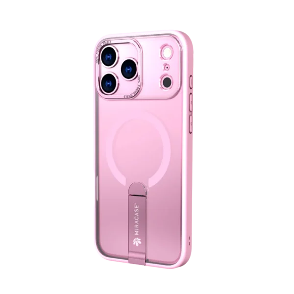 כיסוי MAGSAFE ל-iPhone 17 Pro  בצבע ורוד דגם MIRASTAND מבית Miracase