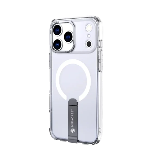 כיסוי MAGSAFE ל-iPhone 17 Pro  בצבע שקוף דגם MIRASTAND מבית Miracase