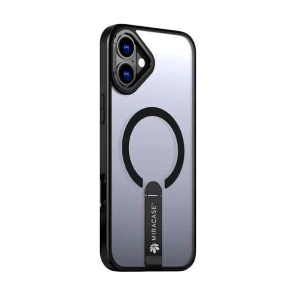 כיסוי MAGSAFE ל-iPhone 16  בצבע שחור דגם MIRASTAND מבית Miracase