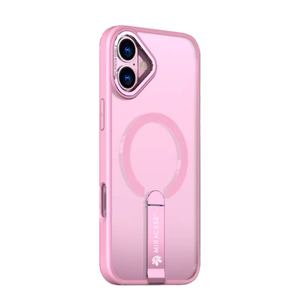 כיסוי MAGSAFE ל-iPhone 16  בצבע ורוד דגם MIRASTAND מבית Miracase
