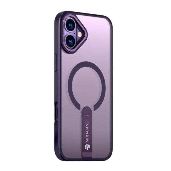 כיסוי MAGSAFE ל-iPhone 16  בצבע סגול דגם MIRASTAND מבית Miracase