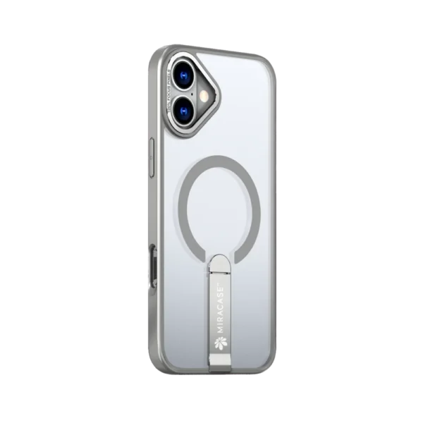 כיסוי MAGSAFE ל-iPhone 16  בצבע אפור דגם MIRASTAND מבית Miracase