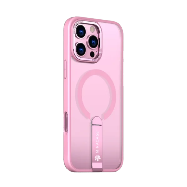 כיסוי MAGSAFE ל-iPhone 16 Pro  בצבע ורוד דגם MIRASTAND מבית Miracase