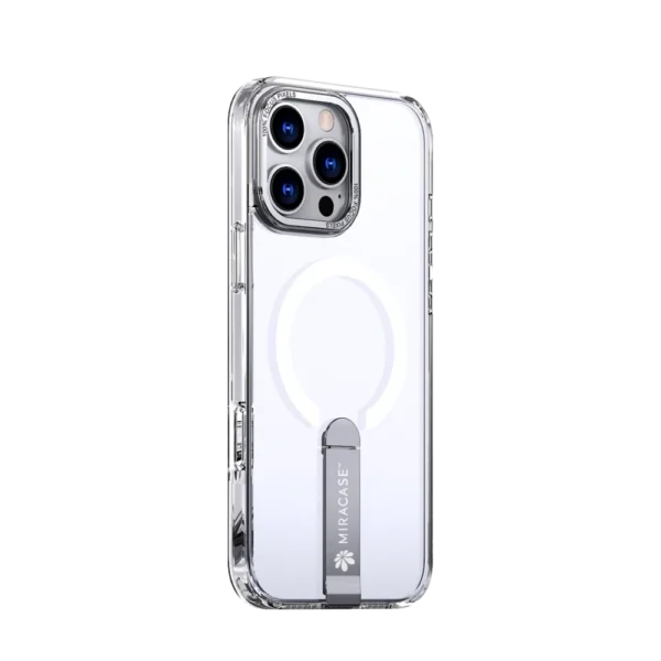 כיסוי MAGSAFE ל-iPhone 16 Pro  בצבע שקוף דגם MIRASTAND מבית Miracase