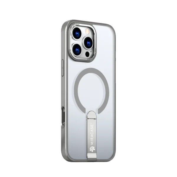 כיסוי MAGSAFE ל-iPhone 16 Pro  בצבע אפור דגם MIRASTAND מבית Miracase