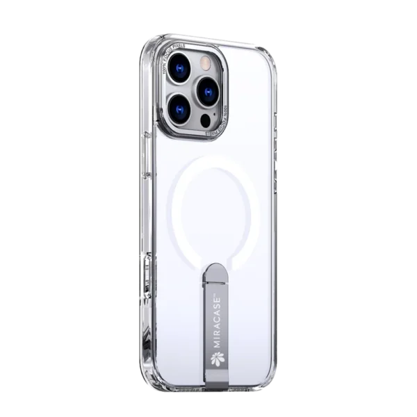 כיסוי MAGSAFE ל-iPhone 16 Pro Max  בצבע שקוף דגם MIRASTAND מבית Miracase