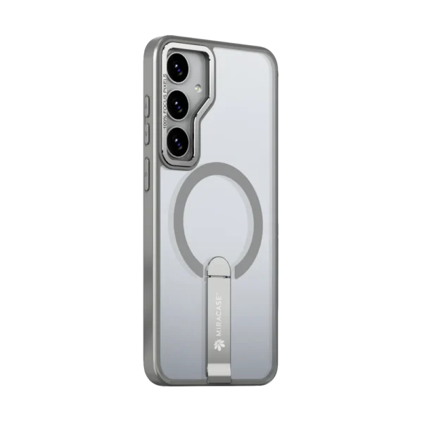 כיסוי MAGSAFE ל-Samsung S25 Plus  בצבע אפור דגם MIRASTAND מבית Miracase