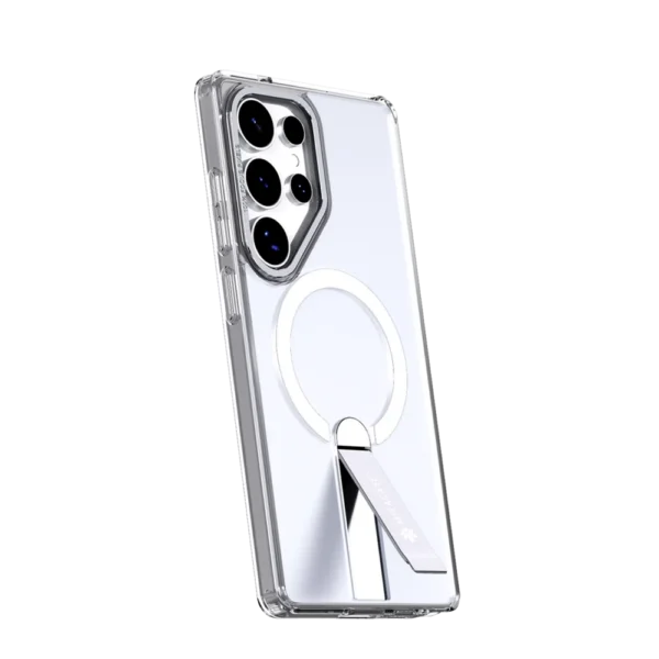 כיסוי MAGSAFE ל-Samsung S25 Ultra  בצבע שקוף דגם MIRASTAND מבית Miracase