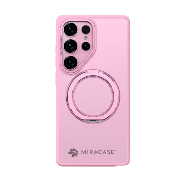 כיסוי ל-Samsung S25 Ultra בצבע ורוד דגם MIRARING מבית Miracase