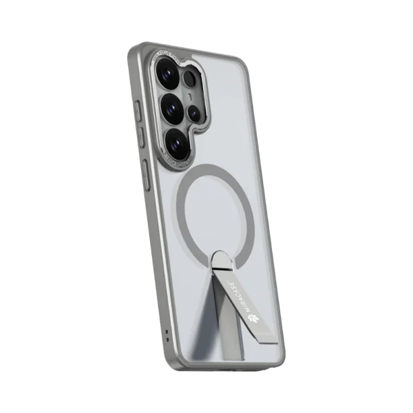 כיסוי MAGSAFE ל-Samsung S26 Ultra בצבע אפור דגם MIRASTAND מבית Miracase