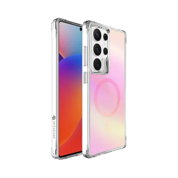 כיסוי ל-Samsung S25 Ultra בצבע ורוד דגם MIRACHROME מבית Miracase