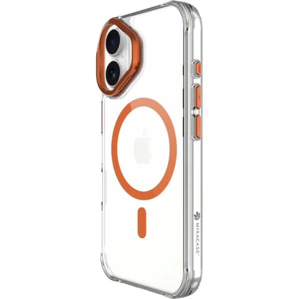 כיסוי ל-iPhone 17 בצבע כתום דגם MIRAHOLD מבית Miracase