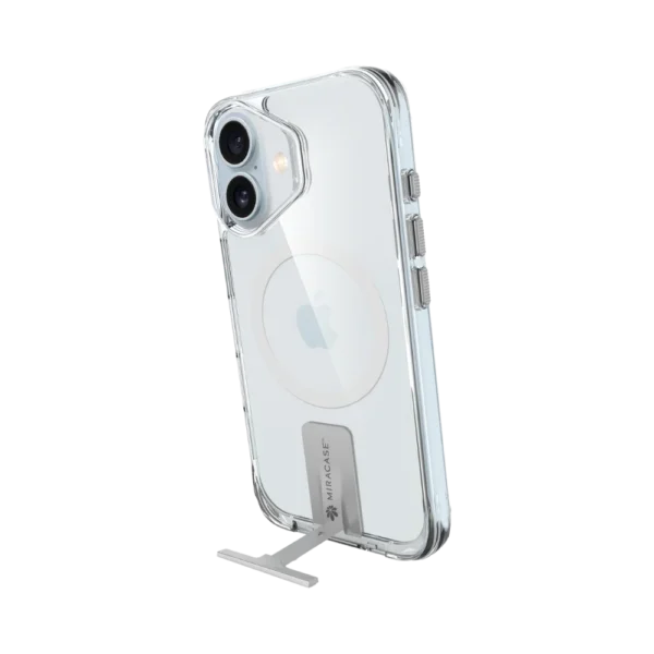 כיסוי ל-iPhone 17 בצבע שקוף-כסף דגם MiraKick מבית Miracase