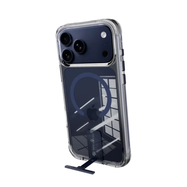 כיסוי ל-iPhone 17 Pro בצבע שקוף-כחול דגם MIRAKick מבית Miracase