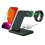 ⁦מטען אלחוטי MQIW505 15W 3IN1 שחור Miracase⁩ – תמונה ⁦8⁩