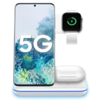 ⁦מטען אלחוטי MQIW505 15W 3IN1 לבן Miracase⁩ – תמונה ⁦6⁩
