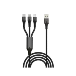 כבל סנכרון וטעינה 3 ב-1-USB to lightning, micro usb and type-c מבית SILVER LINE