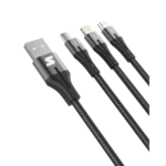⁦כבל סנכרון וטעינה 3 ב-1-USB to lightning, micro usb and type-c מבית SILVER LINE⁩ – תמונה ⁦2⁩