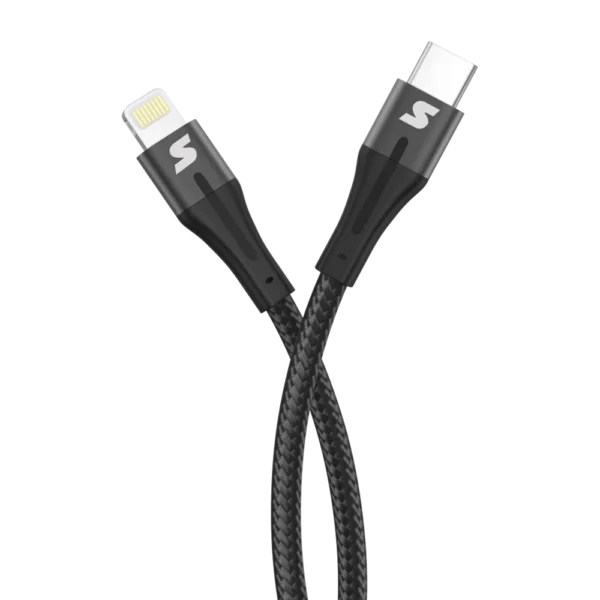 כבל שזור SILVER LINE Lightning to Type-C 1.2M