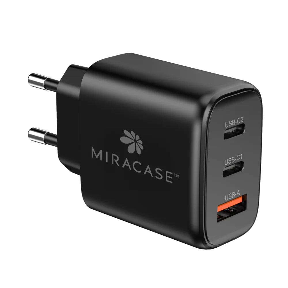 99702-001-47 מטען קיר שחור דגם MWCM65PD הכולל כבל מבית MIRACASE – תמונה 1
