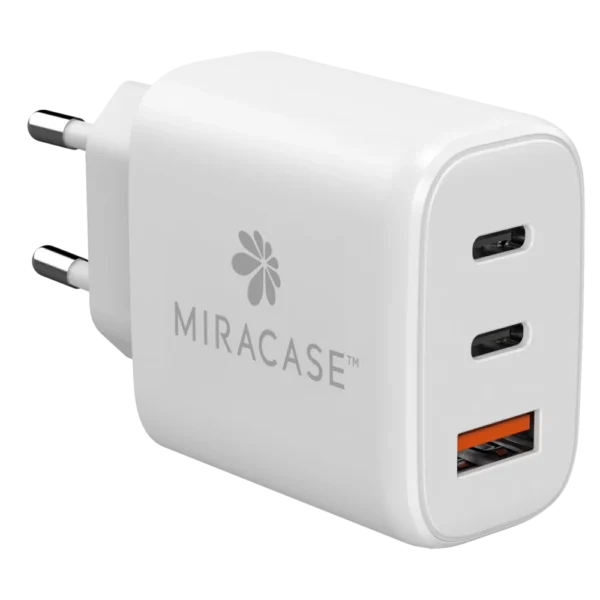 מטען קיר לבן דגם MWCM65PD הכולל כבל מבית MIRACASE