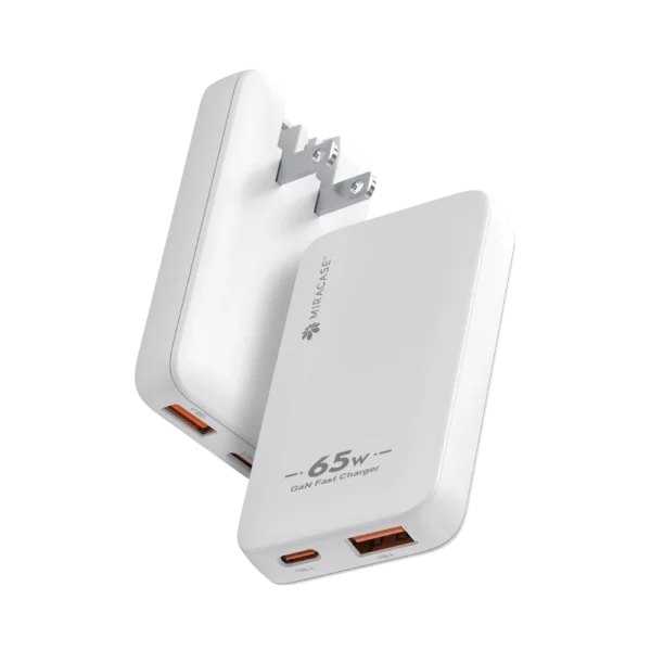 מטען קיר מהיר 65W בצבע לבן דגם MWC65W מבית MIRACASE