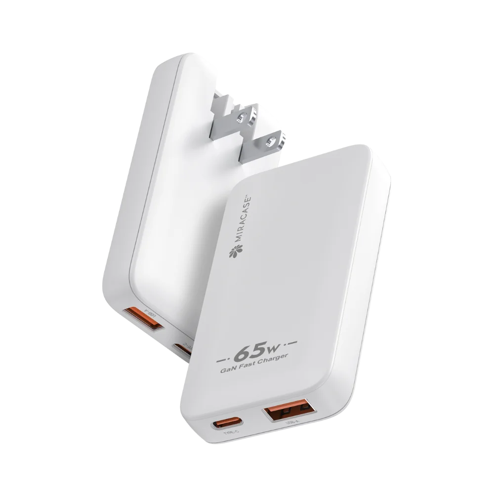 99702-001-62 מטען קיר מהיר 65W בצבע לבן דגם MWC65W מבית MIRACASE – תמונה 1