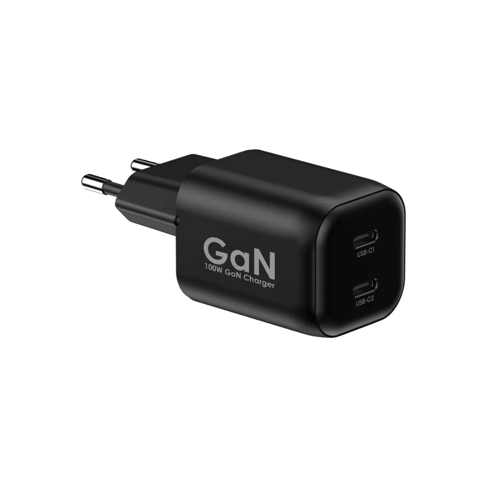 99702-001-86 מטען קיר GaN בהספק 100W דגם MWCM100PD2 + כבל Type-C בצבע שחור מבית Miracase – תמונה 1