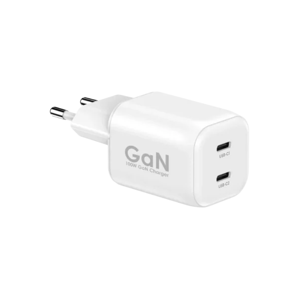 מטען קיר GaN בהספק 100W דגם MWCM100PD2 + כבל Type-C בצבע לבן מבית Miracase