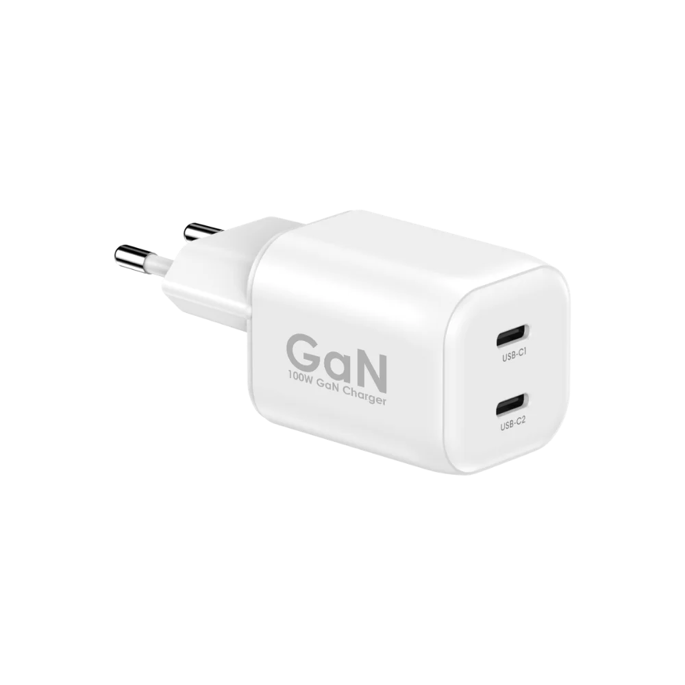 99702-001-87-1 מטען קיר GaN בהספק 100W דגם MWCM100PD2 + כבל Type-C בצבע לבן מבית Miracase – תמונה 1