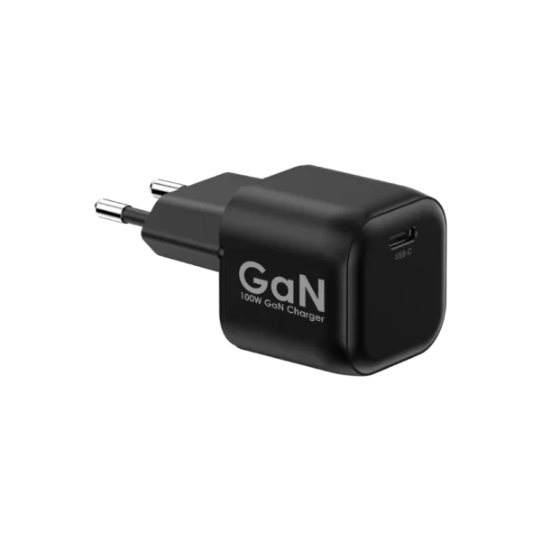 מטען קיר GaN בהספק 100W דגם MWCM100PD1 + כבל Type-C בצבע שחור מבית Miracase