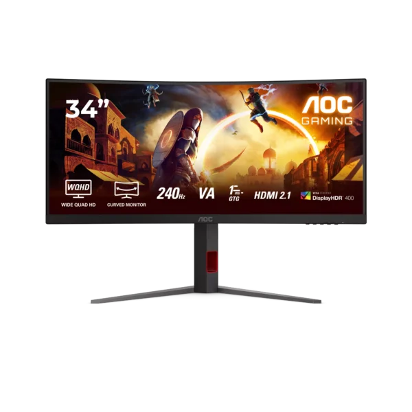 AOC CU34G4Z – מסך גיימינג קעור 34" מהיר במיוחד עם 240Hz