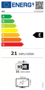 ⁦מסך גיימינג מבית AOC דגם C27G2ZE בגודל 27"⁩ – תמונה ⁦2⁩