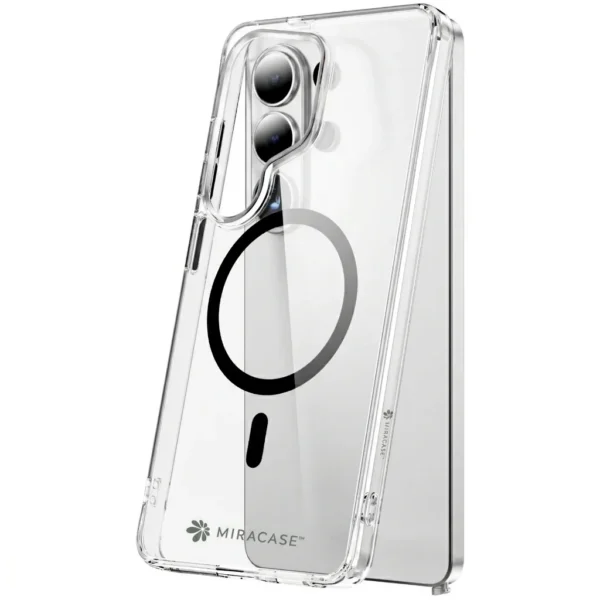 כיסוי ל-Samsung S26 Ultra בצבע שקוף-שחור דגם MIRASAFE מבית Miracase