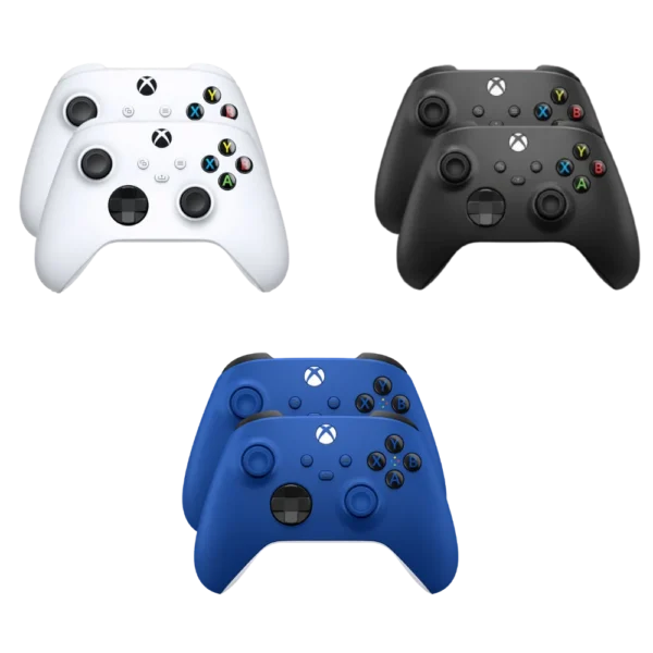 באנדל 6 שלטי Xbox Wireless Controller בצבעים שחור, לבן וכחול